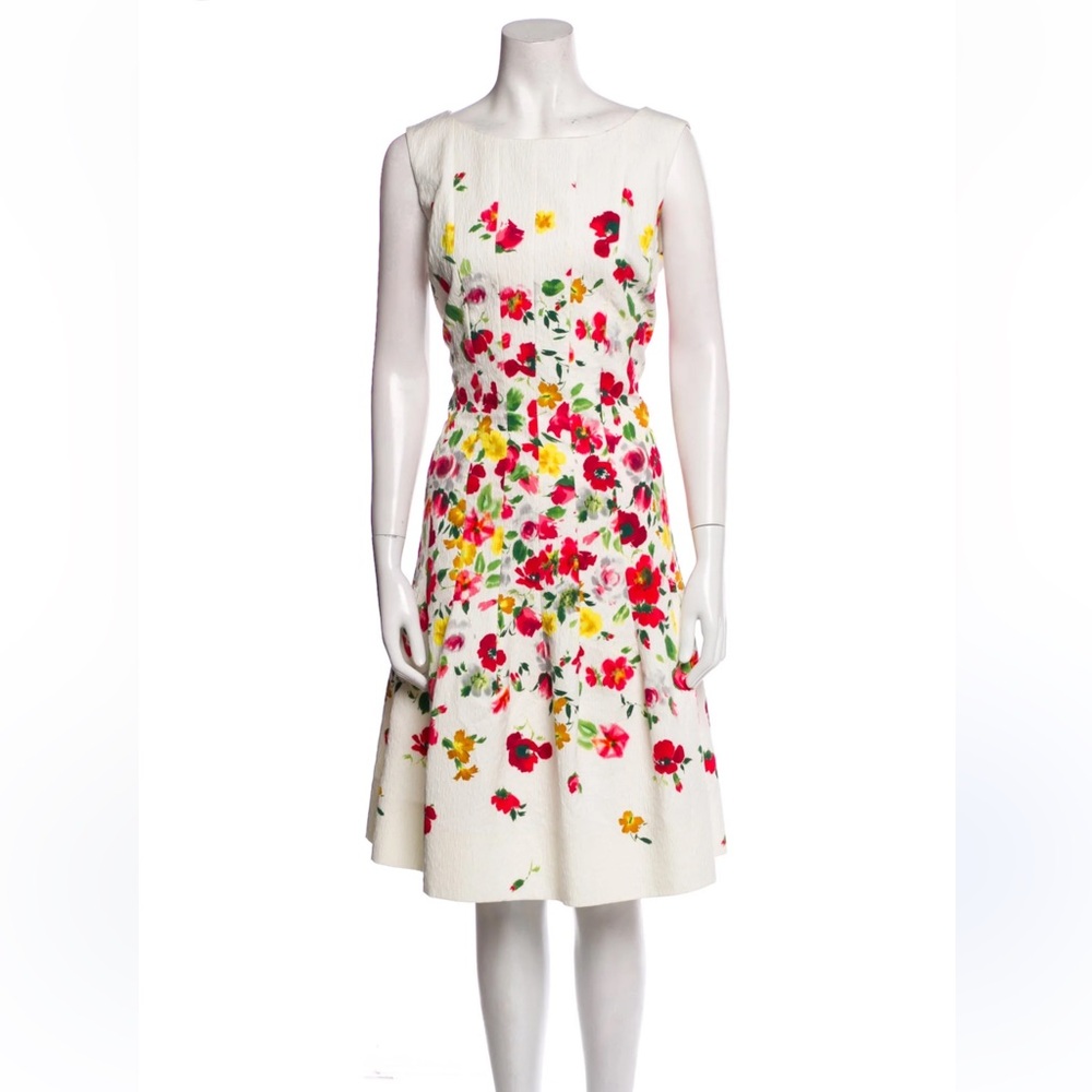 Oscar de la Renta English garden floral dress S/S 2015 size 4 - Picture 4 of 10